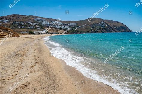 Famous Elia Beach Mykonos Island Cyclades Editorial Stock Photo Stock