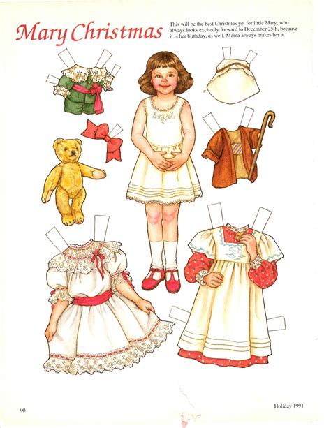 Miss Missy Paper Dolls Mary Christmas