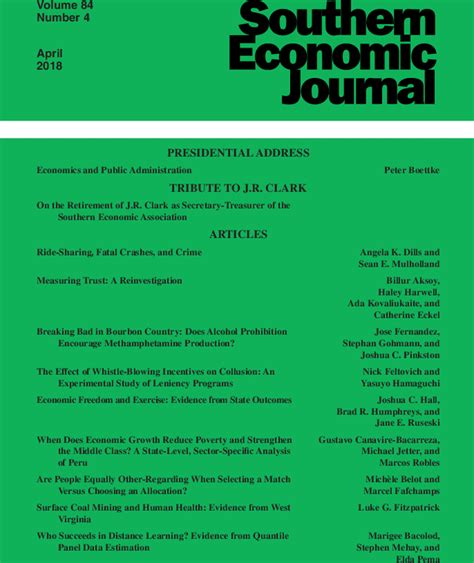 Issue Information 2018 Southern Economic Journal Wiley Online Library