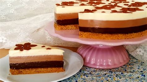 Tarta Tres Chocolates Sin Horno Tartas Recetas Faciles Postres