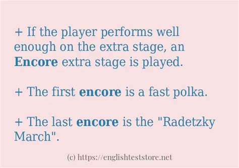 Encore Example Sentences Englishteststore Blog