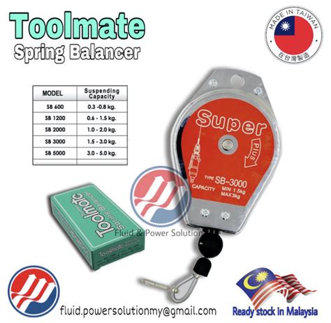 Toolmate Spring Balancer Variations Range From 03kg 50kg