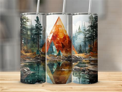 Crystal Pyramid Tumbler Wrap 20 Oz Ounce Skinny Tumbler Wrap