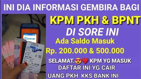 POSITIF CAIR Selamat Untuk KPM PKH BPNT Yang Mulai Cair Di KKS BANK Ini