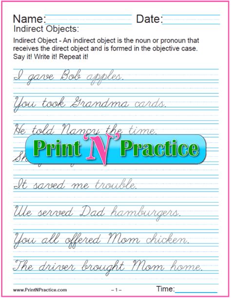 Direct And Indirect Objects Worksheets Pdf Worksheets Library