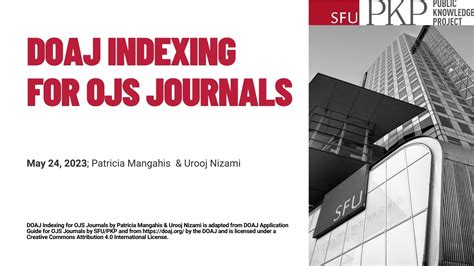 Webinar Doaj Indexing For Ojs Journals Youtube