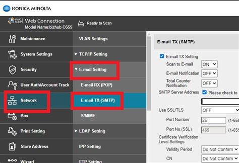 Setup Scan To Email Using Direct Scan Method For Office Konica