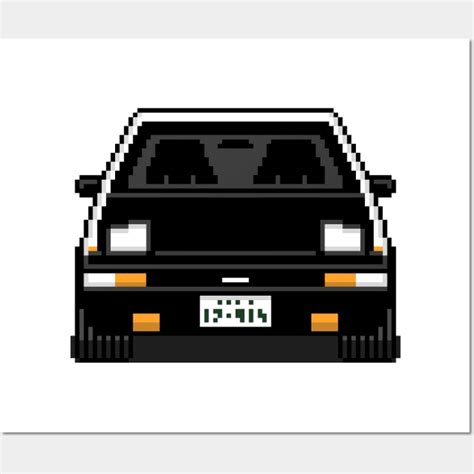 Initial D Toyota Sprinter Trueno Ae86 Pixel Art 1 Initial D Posters