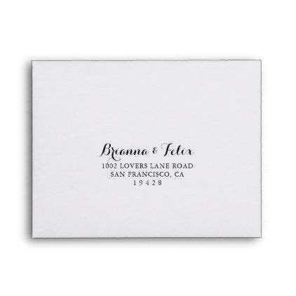 Modern Calligraphy Self Addressed Rsvp Envelope Zazzle Modern