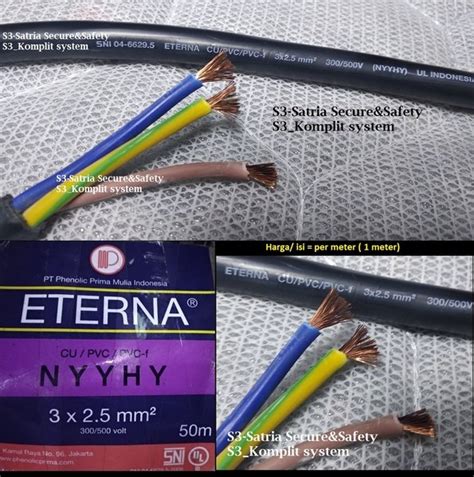 Jual Kabel Listrik 3 Jalur NYYHY 3x2 5 Double Bungkus Eterna 3 X 2 5 Mm