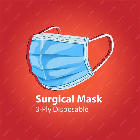 Premium Vector | A Surgical Mask 3Ply Disposable Illustration