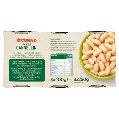 Fagioli Cannellini 3 X 400 G Conad Vendita Online Conad