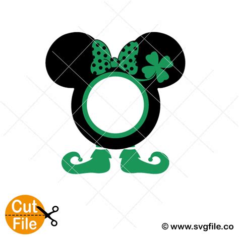 Minnie Mouse St Patricks Day Monogram Svg 0 99 Cent Svg