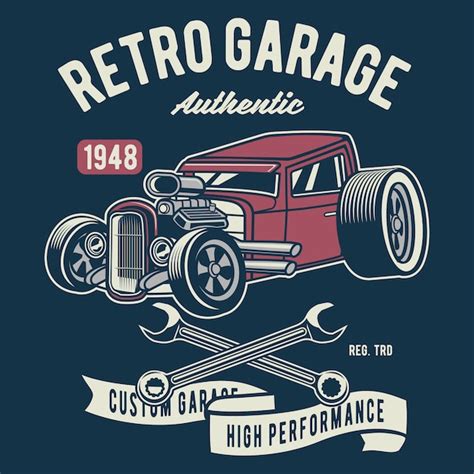 Retro garage | Premium Vector