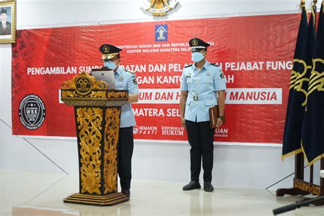 Kakanwil Kemenkumham Sumsel Lantik 5 Pejabat Fungsional