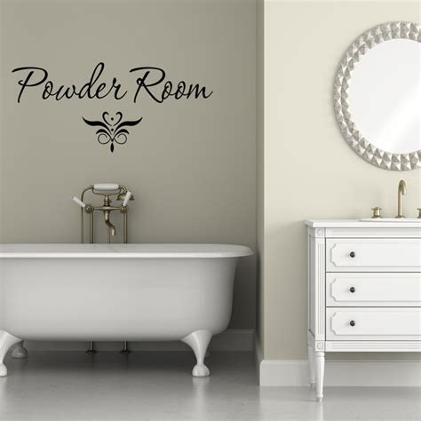 Powder Room Vinyl Wall Decal Bathroom Decor Mirror Quotes Etsy