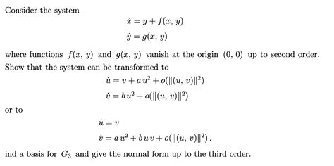 Consider The System ů Y F X Y Y G X Y Where