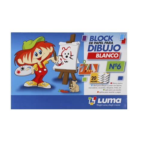 Block De Dibujo Blanco N Luma Improstock