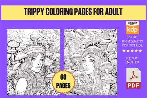 Trippy Coloring Pages For Adult Graphic By Kdp Interiors Market · Creative Fabrica