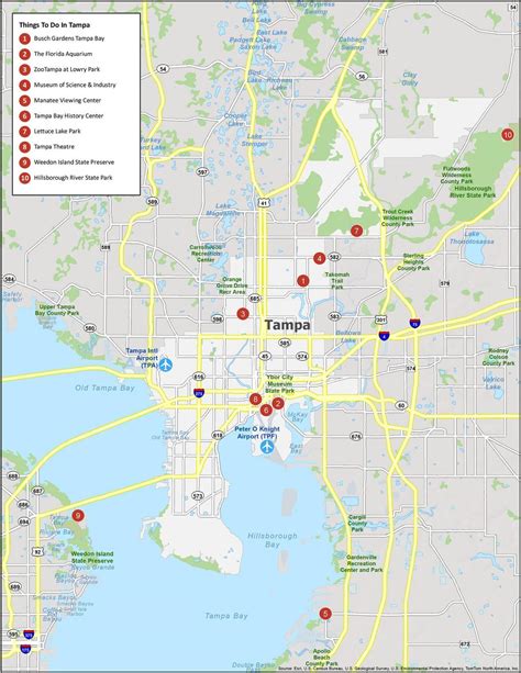 Map of Tampa, Florida - GIS Geography