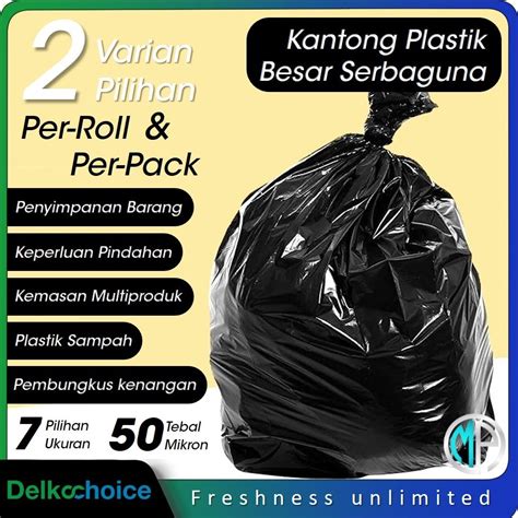 Jual Kantong Sampah Plastik Trash Bag Garbage Bag Kresek Hitam