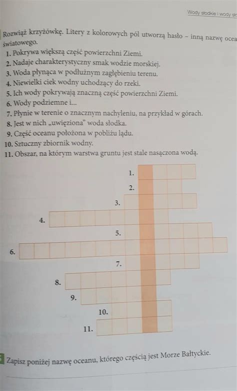 Wody S Odkie I Wody S One Klasa Przyroda Wiczenia Daj Najlepsz