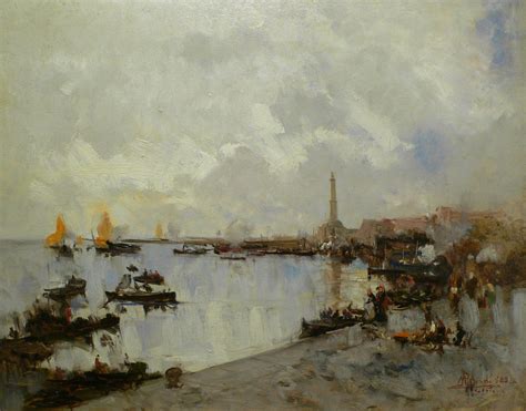 MARIANI POMPEO Porto Di Genova 1884 Pittori Liguri PERIZIA E STIMA