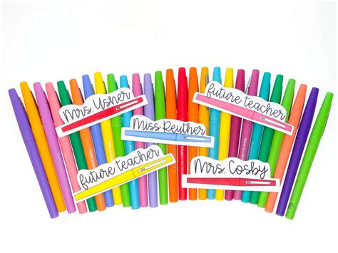 Customizable Flair Pen Stickers Teacher Stickers Flair Pen Etsy