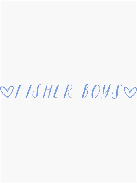 Fisher Boys Sticker For Sale By Oliviapersson Redbubble