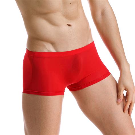 Mutande Da Uomo In Seta Di Ghiaccio Biancheria Intima Sexy Boxer