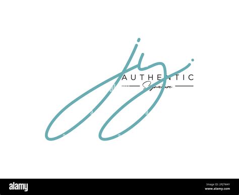 Jy Signature Logo Template Vector Stock Vector Image Art Alamy