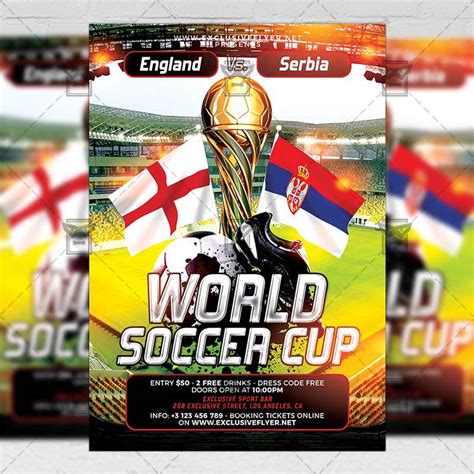 World Soccer Cup Flyer Sport A5 Template ExclsiveFlyer Free And