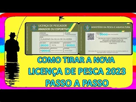 COMO TIRAR CARTEIRINHA DE PESCA 2023 Licença de pesca amadora embarcada