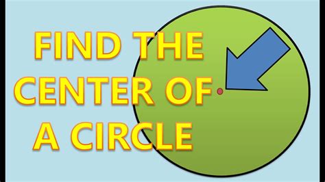 How To Find The Center Of A Circle YouTube