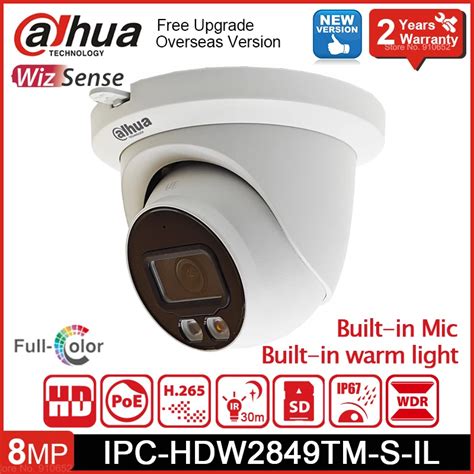 Dahua IPC HDW2849TM S IL 8MP Smart Dual Light Eyeball WizSense Network