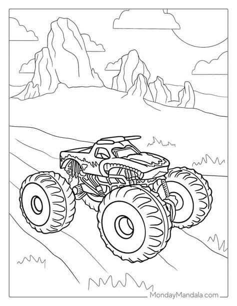 32 Monster Truck Coloring Pages Free Pdf Printables