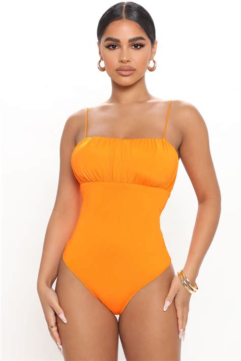 Just For Now Bodysuit Orange Fashion Nova Bodysuits Fashion Nova