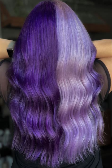 Purple Split Dye Pulp Riot Hair Color Purple Blonde Hair Dyed Hair