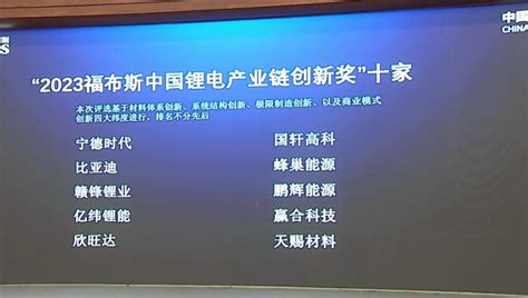 2023年福布斯中国锂电产业链top100 完整榜单公布 Icspec