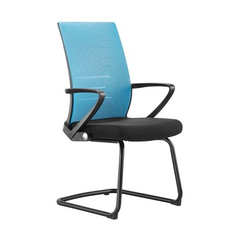 Modern Mesh Visitor Conference Office Meeting Chair Without Wheels For