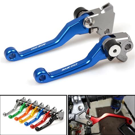 CNC Blue Pivot Dirt Foldable Bike Brake Clutch Levers For YAMAHA YZ80