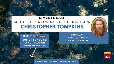 LIVE Meet The Culinary Entreprenuers With Christopher Tompkins YouTube