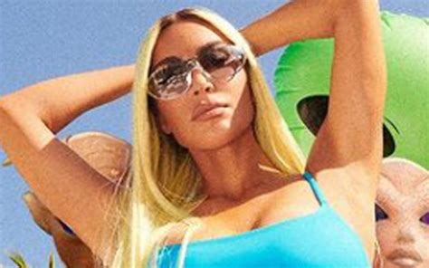 Kim Kardashian Turns Heads In Super Tiny Blue Bikini Photo Drop