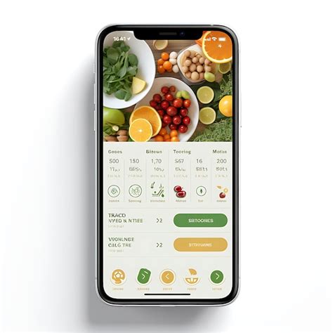 Premium AI Image Mobile App Layout Design Of Nutrition And Calorie