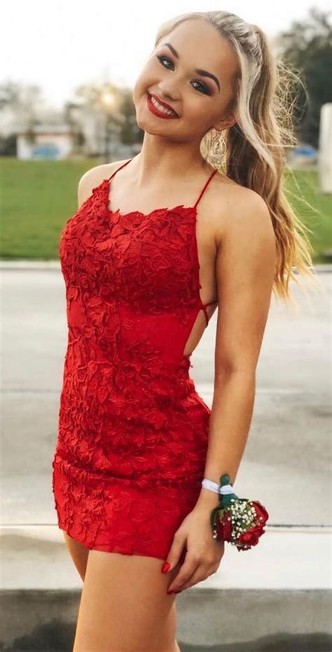 Red Applique Homecoming Dresses Beaded Mini Homecoming Graduation Dresses On Sto Homecoming