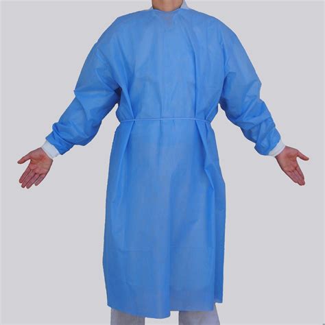 Disposable Protective Gown Non Woven Blue Pcs Bag Isolation