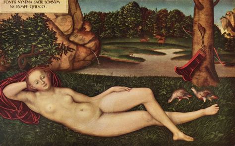 Gro Bild Lucas Cranach D Ruhende Quellnymphe