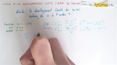 Calcul dun DÉVELOPPEMENT LIMITÉ Série de Taylor Formule Exemple