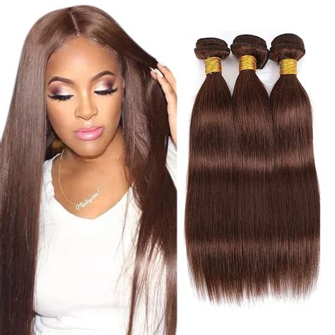 Amazon Chocolate Brown Bundles Human Hair Straight Bundles