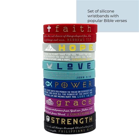 Inkstone Christian Inspirational Bible Silicone Rubber Wristbands